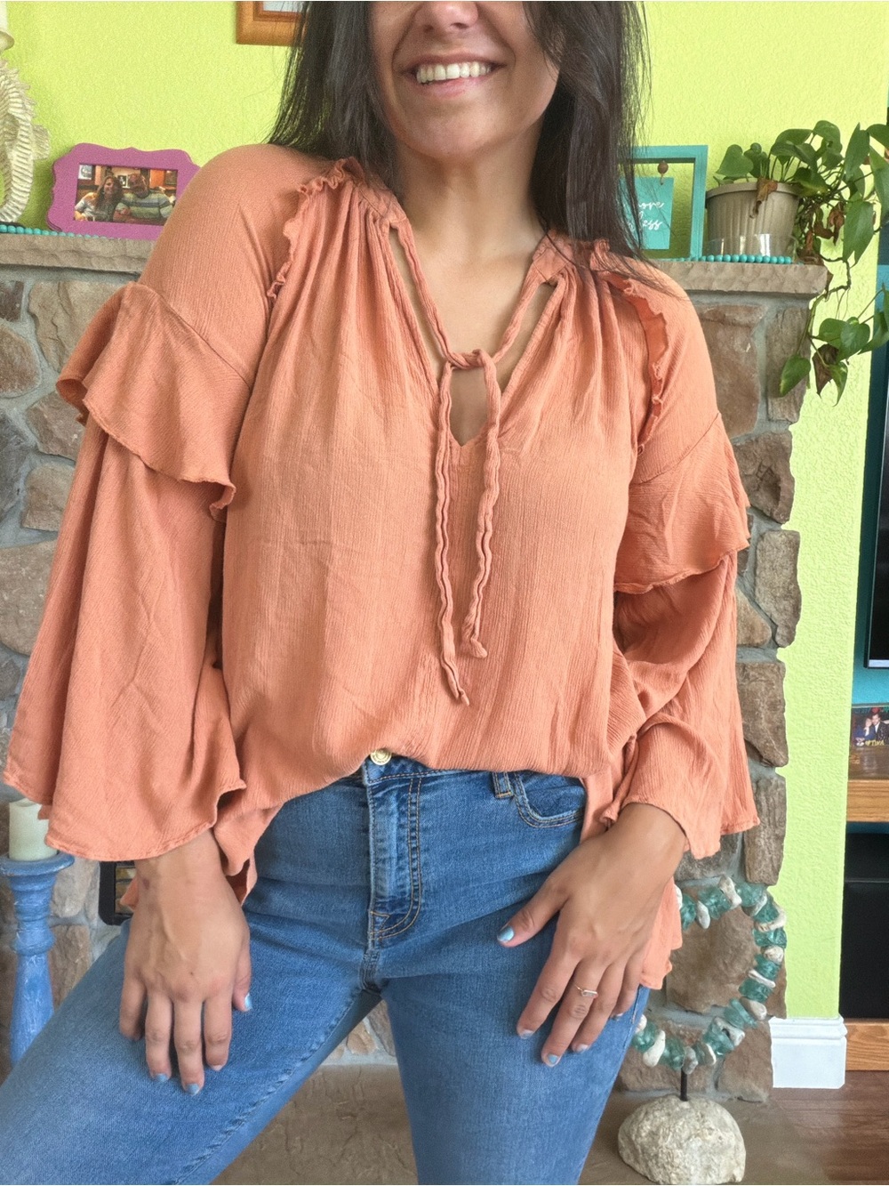 Free people bell sleeve top